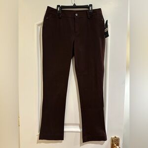 Ralph Lauren NWT Women's Straight Leg Pants in Deep Brown Size 4 Petite